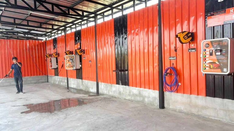 Porshe Car Wash สาขา 1 ล้างรถหยอดเหรียญที่ศรีสมเด็จ 24 ชม.
